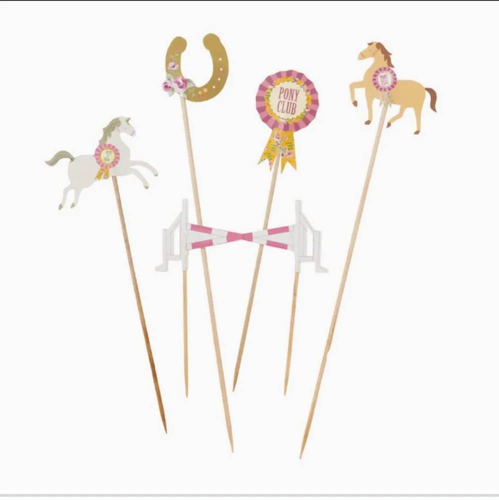 Talking Tables Pony Party Picks Pack Of 12 New In Box Muted Tones